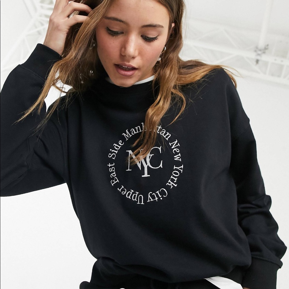 ASOS NYC Vintage Sweatshirt Black